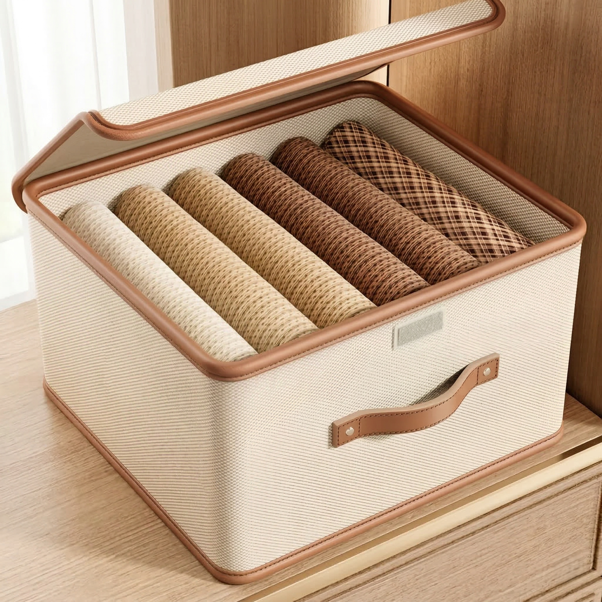 Versatile Foldable Storage Bin with Lid for Home Organization