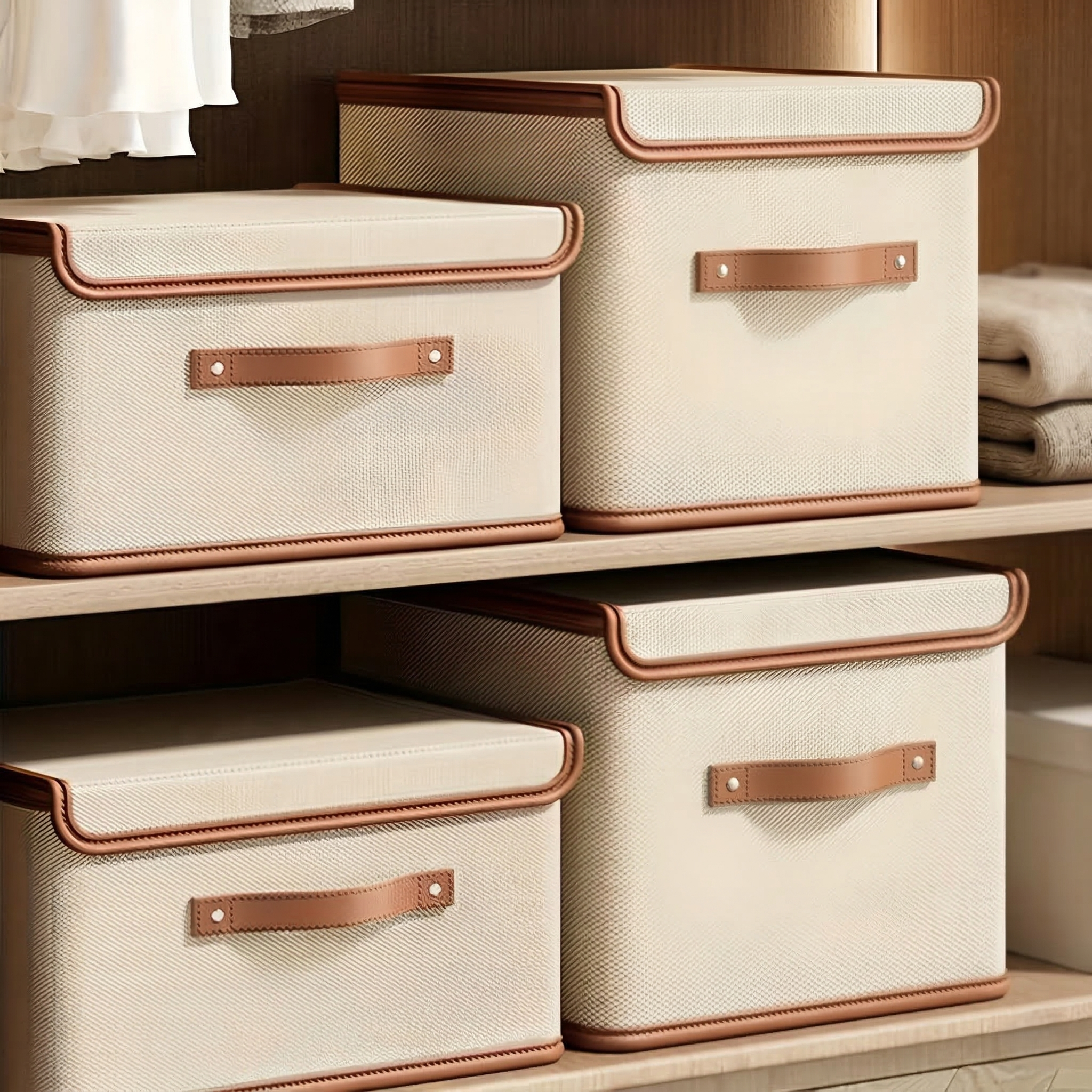 Versatile Foldable Storage Bin with Lid for Home Organization