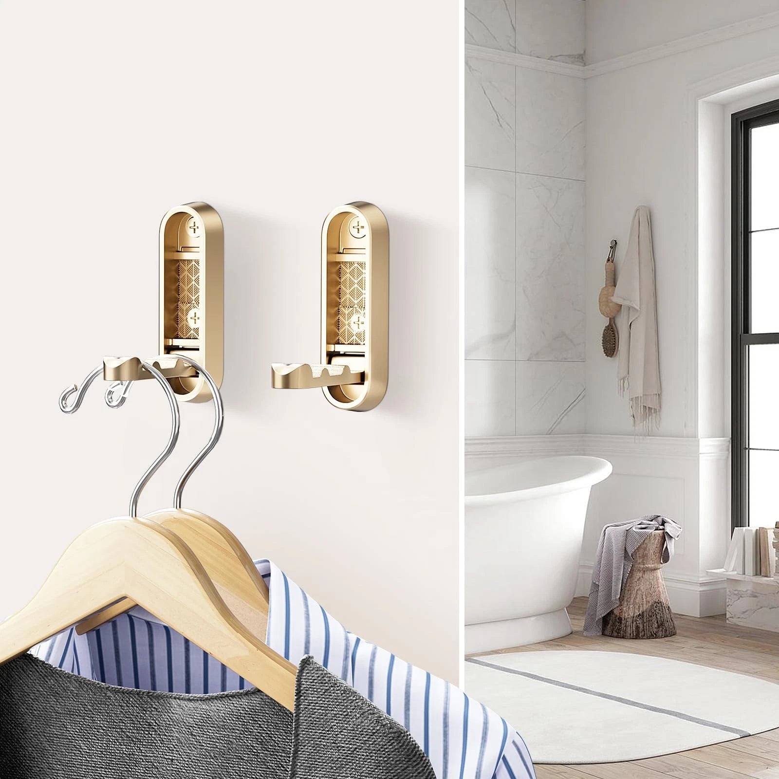 Space-Saving Wall Hook with 18kg Load Capacity
