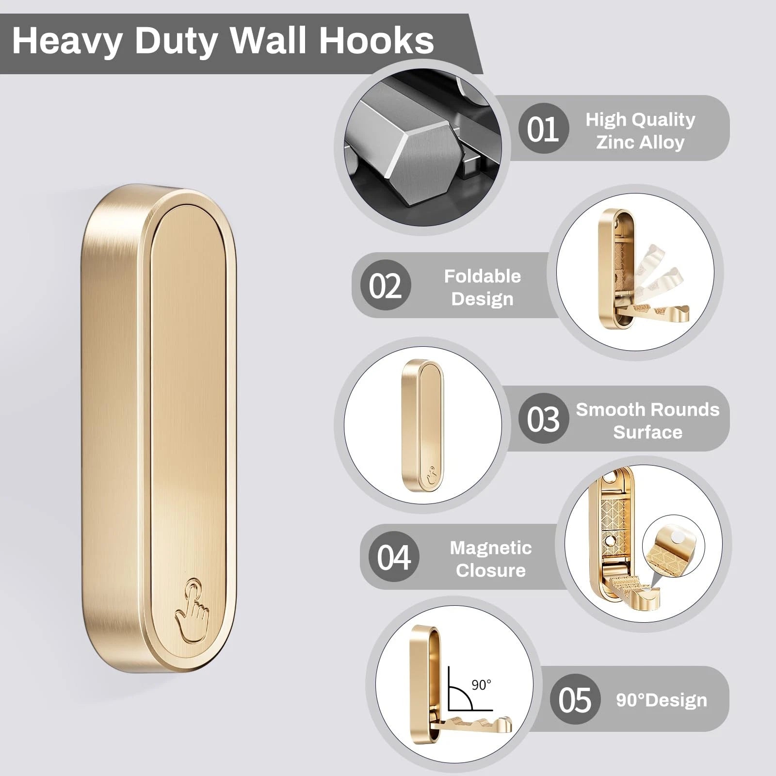 Versatile Space-Saving Foldable Wall Hook for Organizing Gear