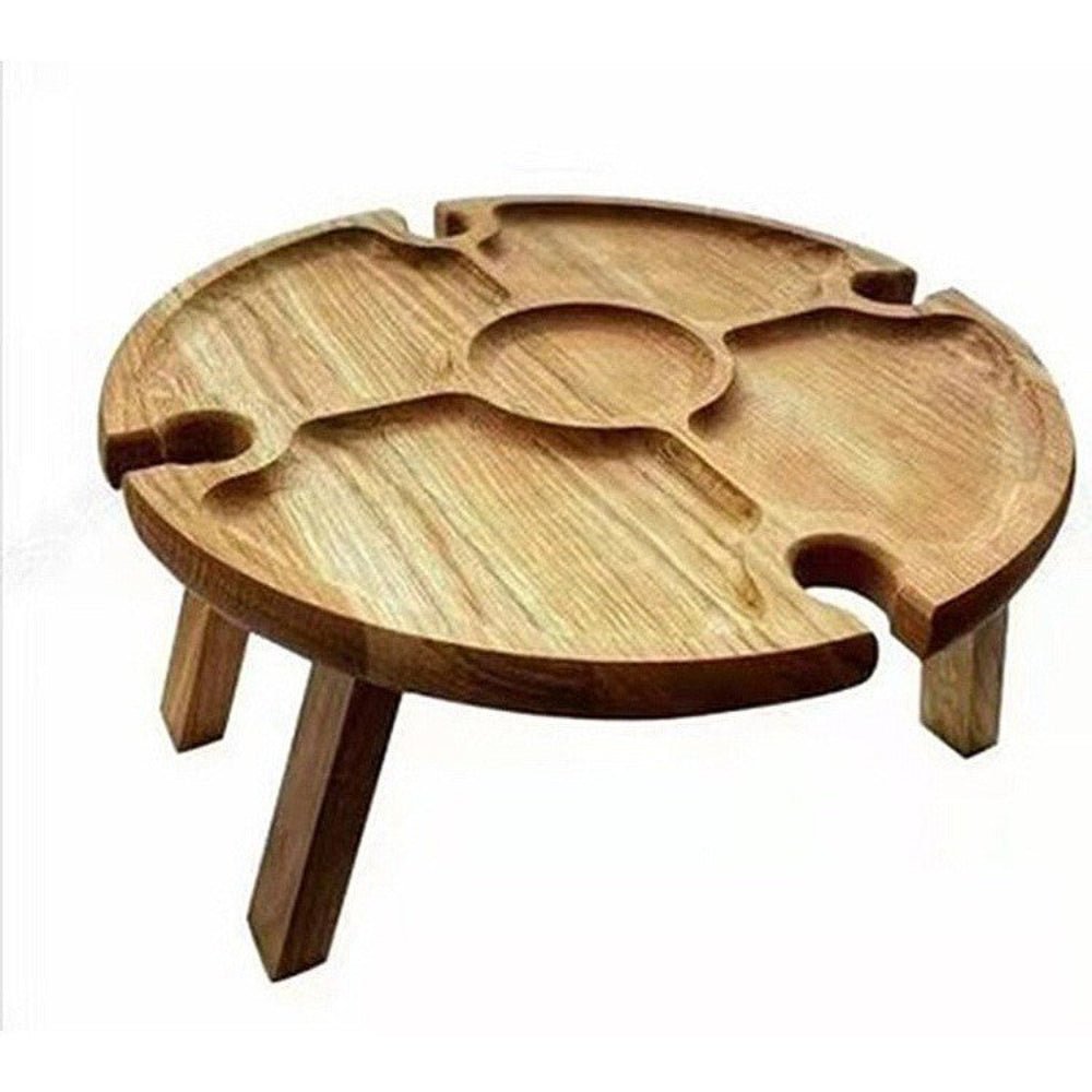Compact Folding Birch Wood Picnic Table for All Occasions