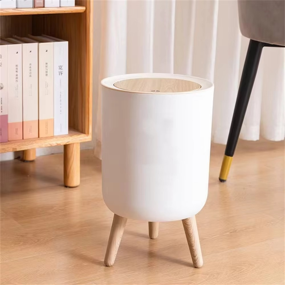 Hands-Free Trash Bin with Odor-Containment Lid – Ideal for Home