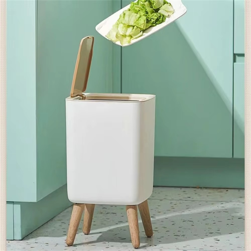 Hands-Free Trash Bin with Odor-Containment Lid – Ideal for Home