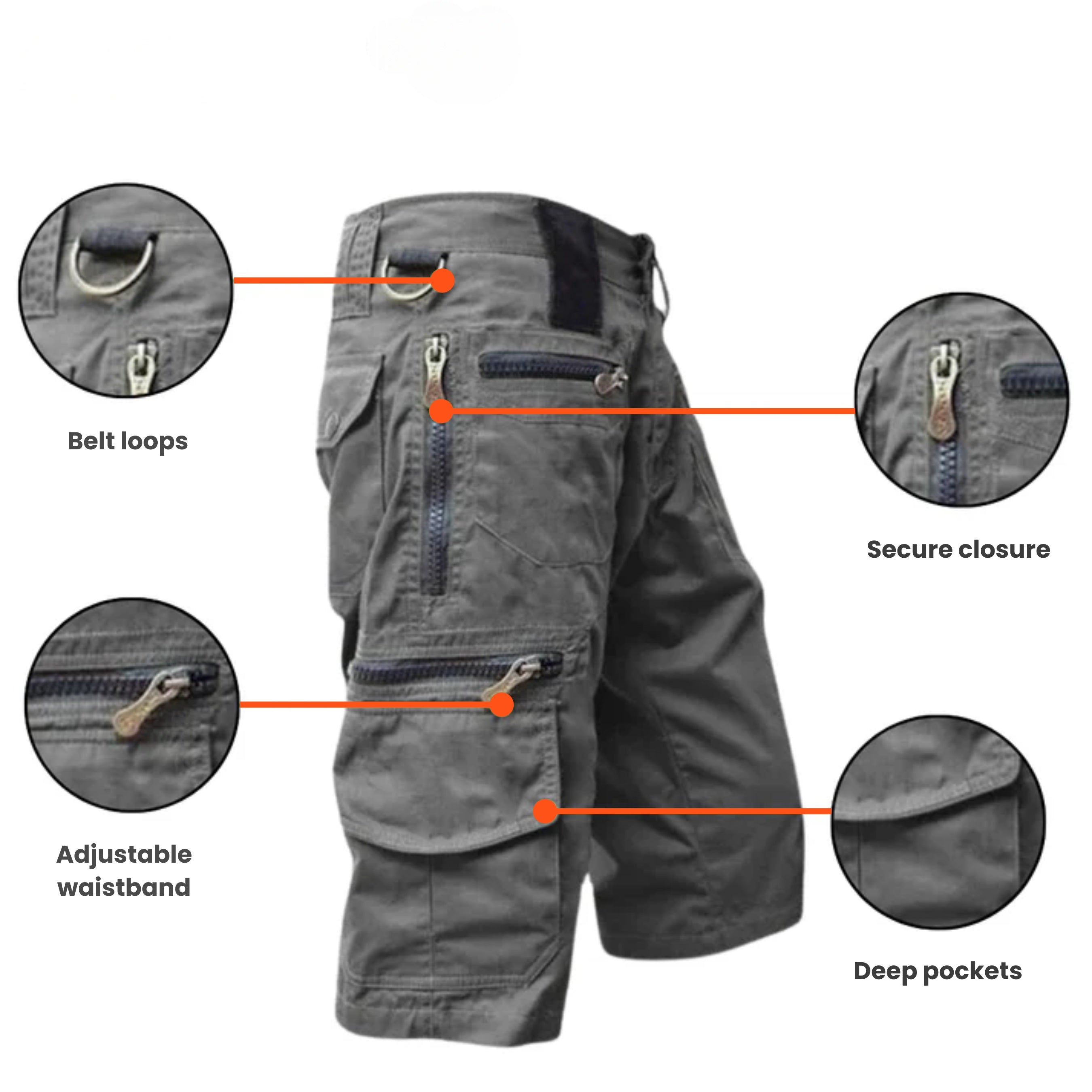 Men's Adventure Ready Cargo Shorts – Rugged, Flexible, Quick-Dry