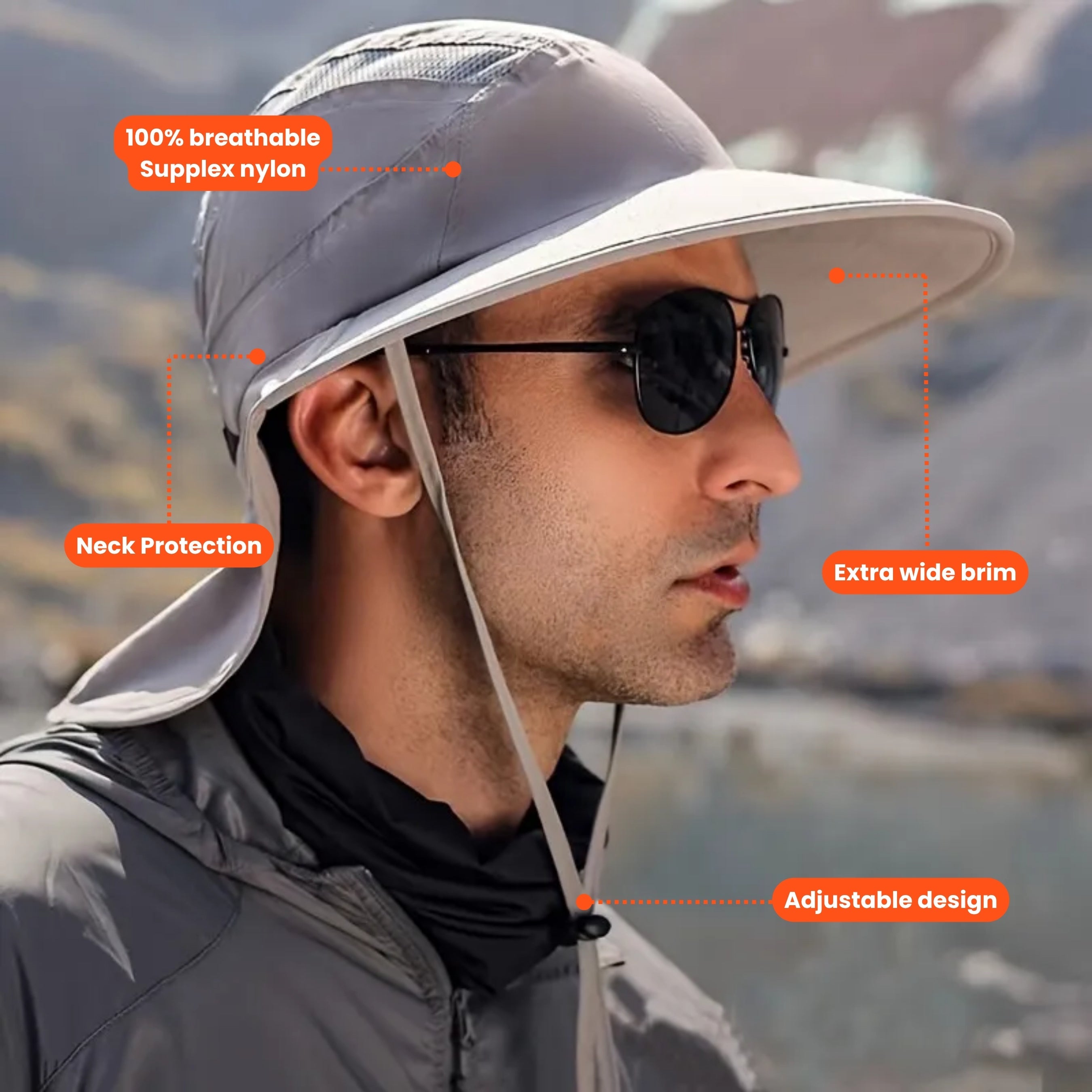 Ultimate Sun Shield Hat with Neck Coverage – Wide Brim Design