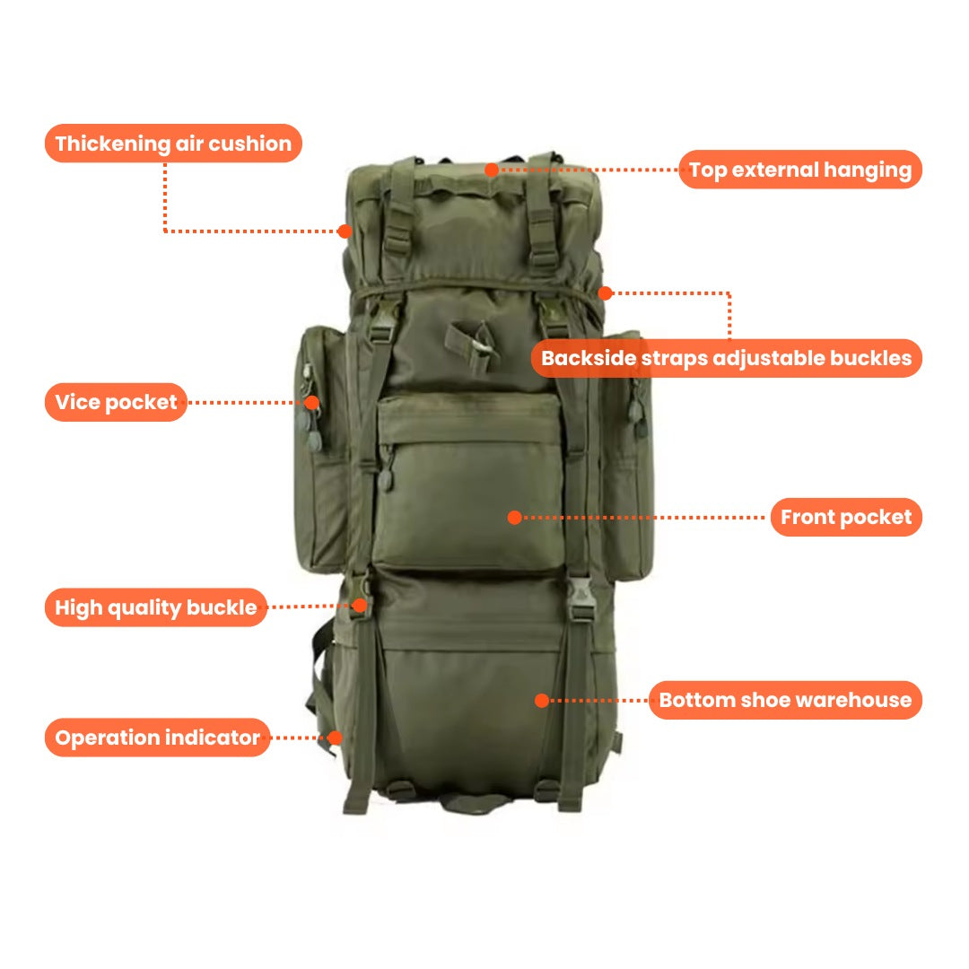 Adventure-Ready 70L Expedition Backpack for Every Journey