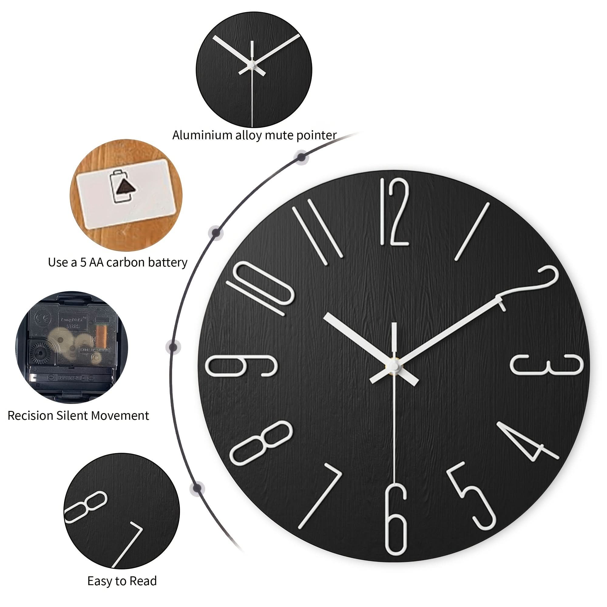 Silent Quartz Movement Frameless Wall Clock - Stylish Home Decor