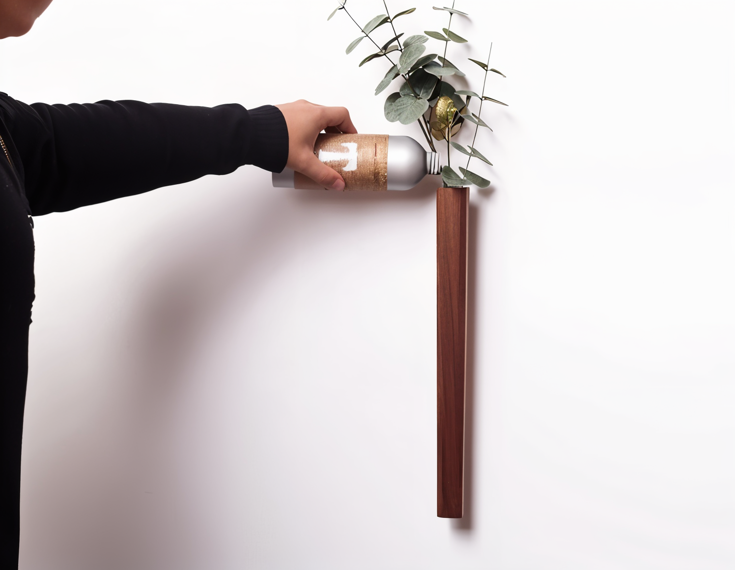 Nature's Embrace Wall-Mounted Wooden Floral Display