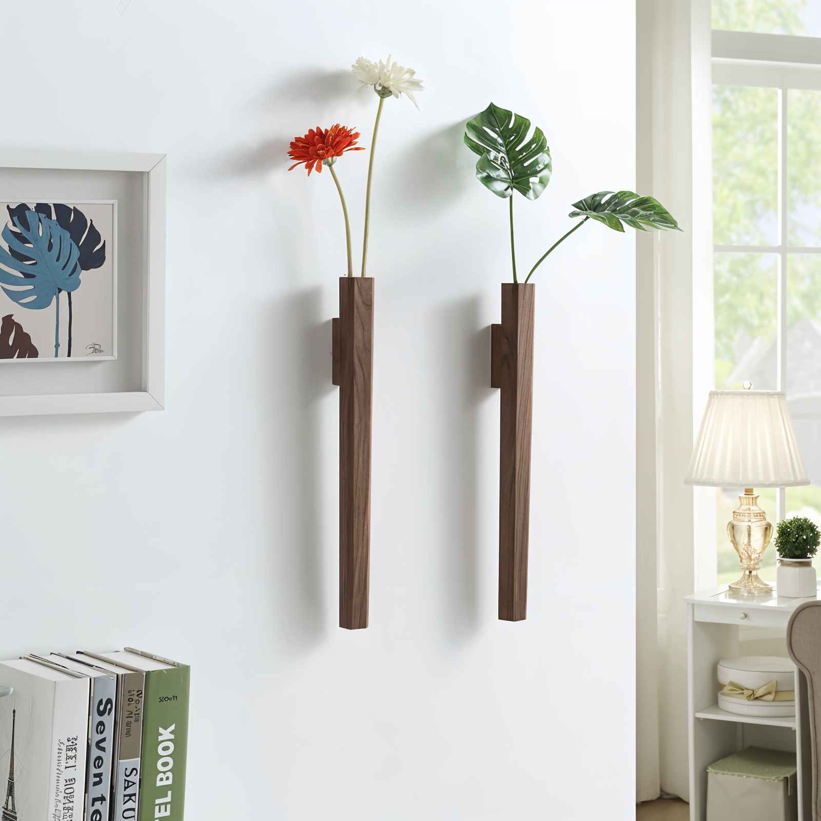 Nature's Embrace Wall-Mounted Wooden Floral Display