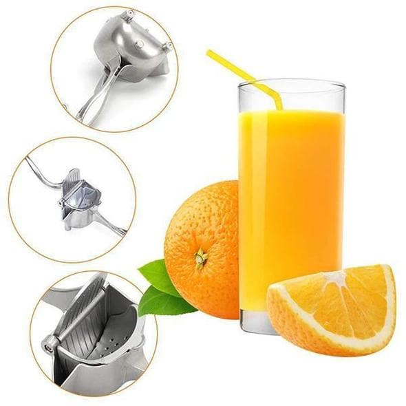 Manual Fruit Press | Stainless Steel Citrus Juicer | Non-Slip Lever Handle