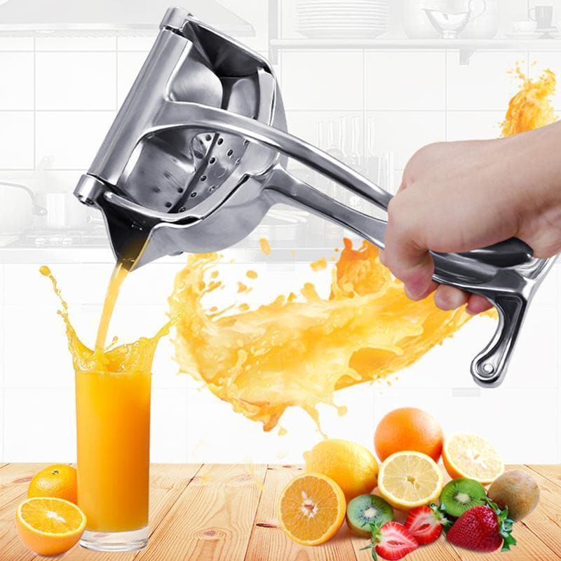 Manual Fruit Press | Stainless Steel Citrus Juicer | Non-Slip Lever Handle