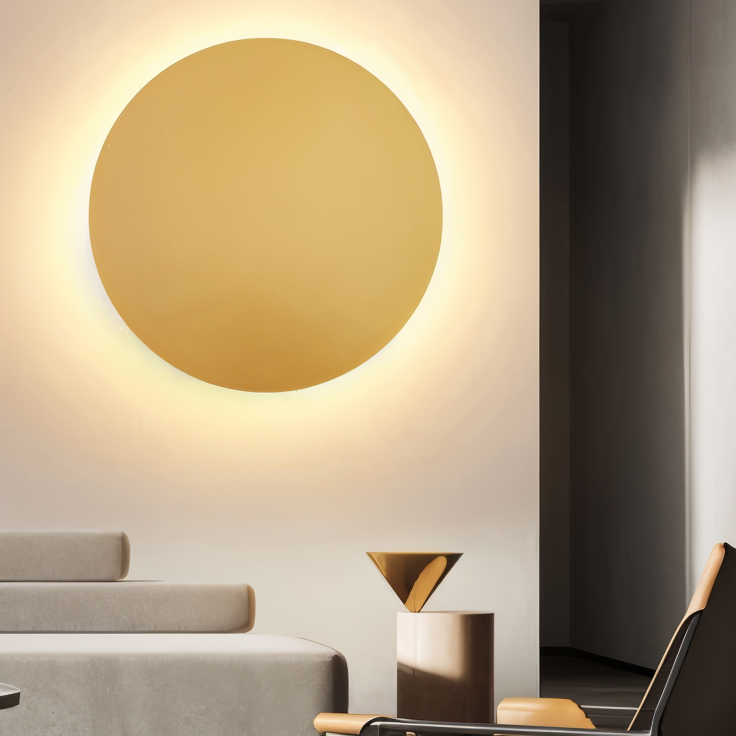 LunaGlow Round LED Wall Lamp - Modern Ambient Lighting