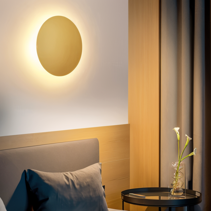 LunaGlow Round LED Wall Lamp - Modern Ambient Lighting