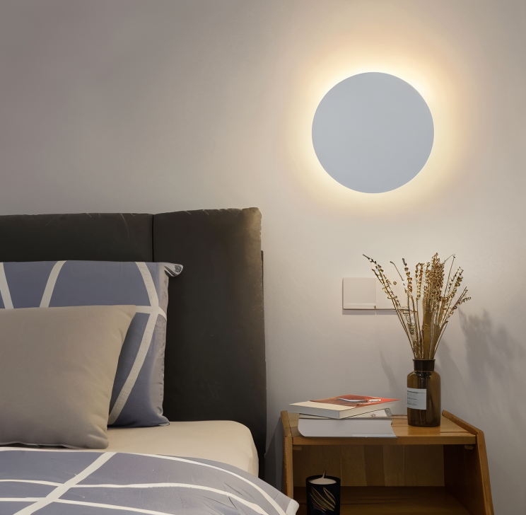 LunaGlow Round LED Wall Lamp - Modern Ambient Lighting