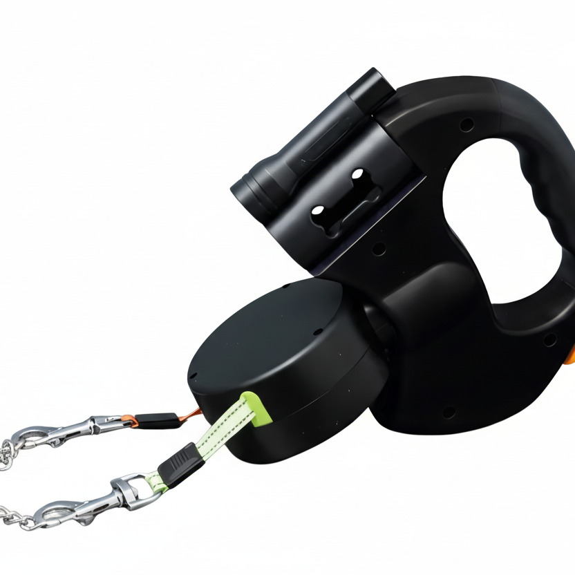Twilight Duo Leash – Tangle-Free Dual Dog Leash with LED Light