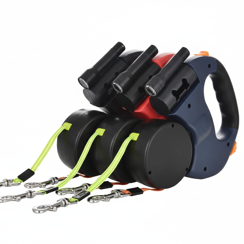Twilight Duo Leash – Tangle-Free Dual Dog Leash with LED Light