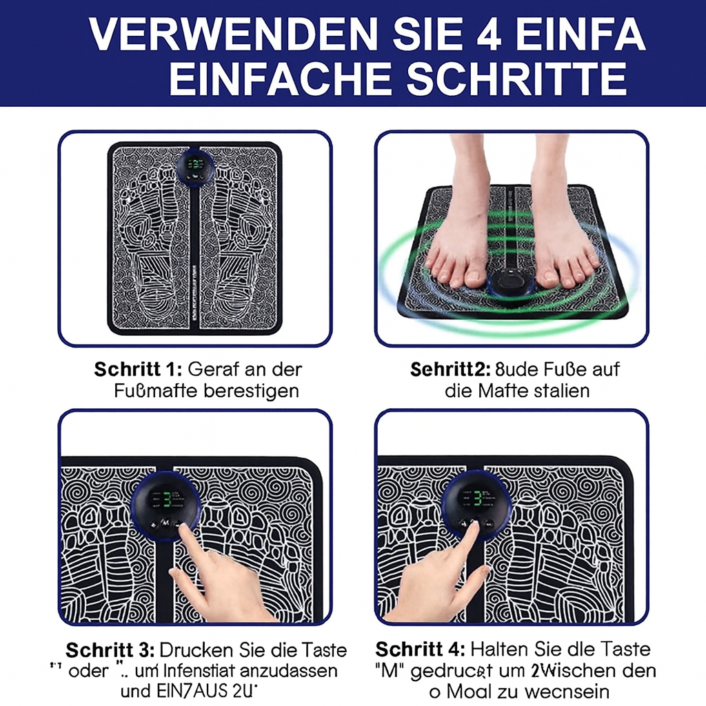 Foot Massage Mat with EMS Technology for Deep Relaxation