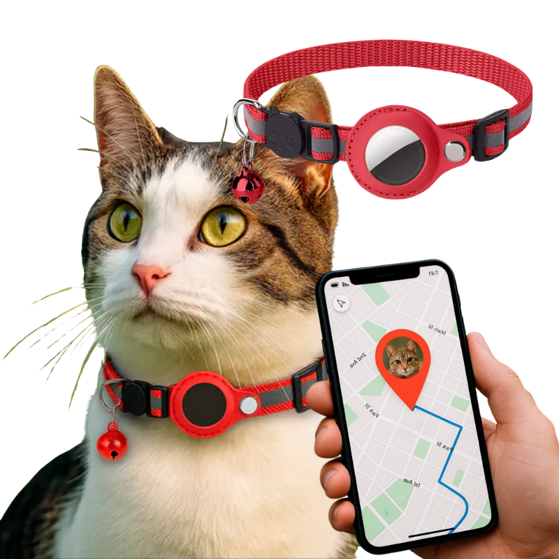 Adjustable GPS Cat Collar with Reflective Safety Closure
