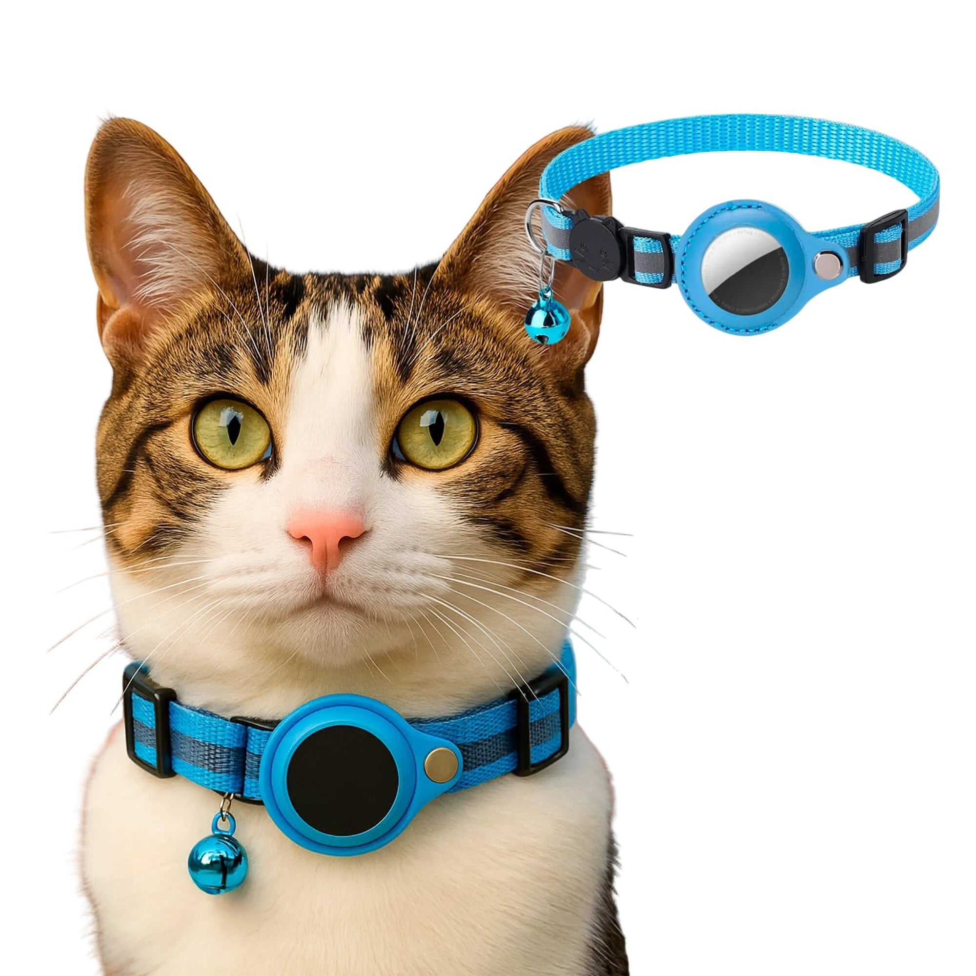 Adjustable GPS Cat Collar with Reflective Safety Closure