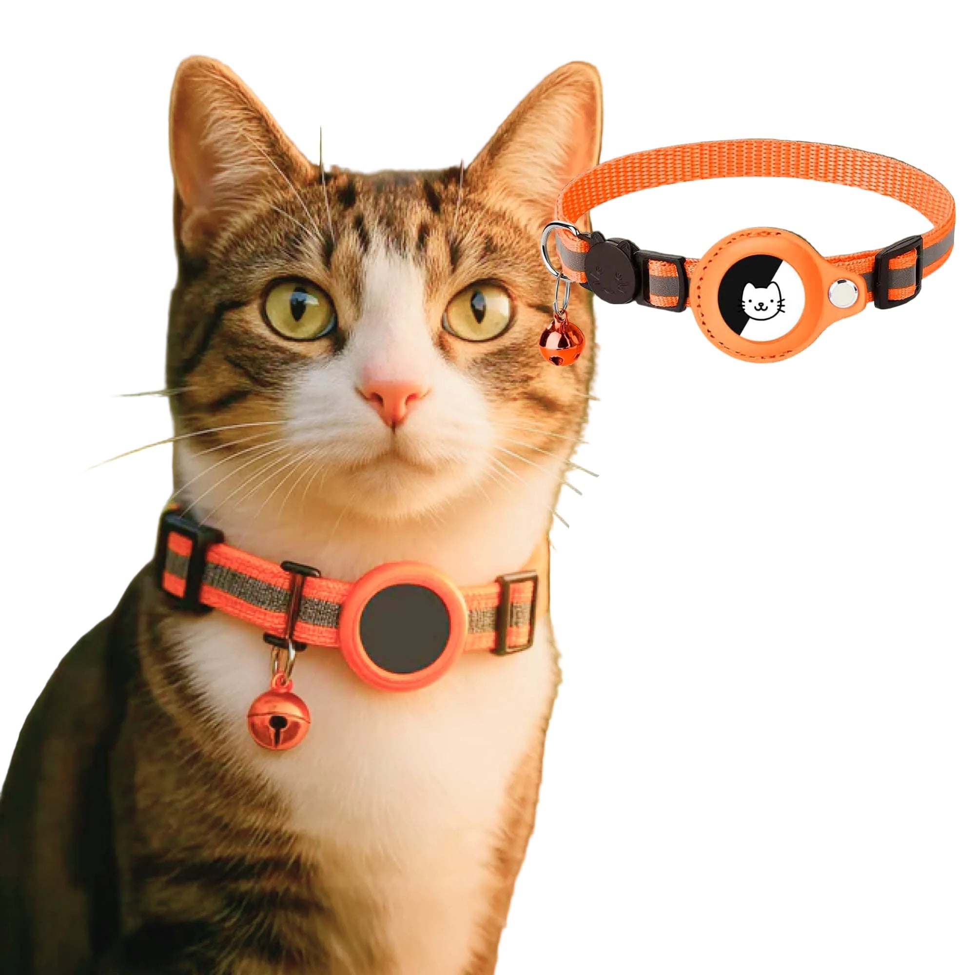 Adjustable GPS Cat Collar with Reflective Safety Closure