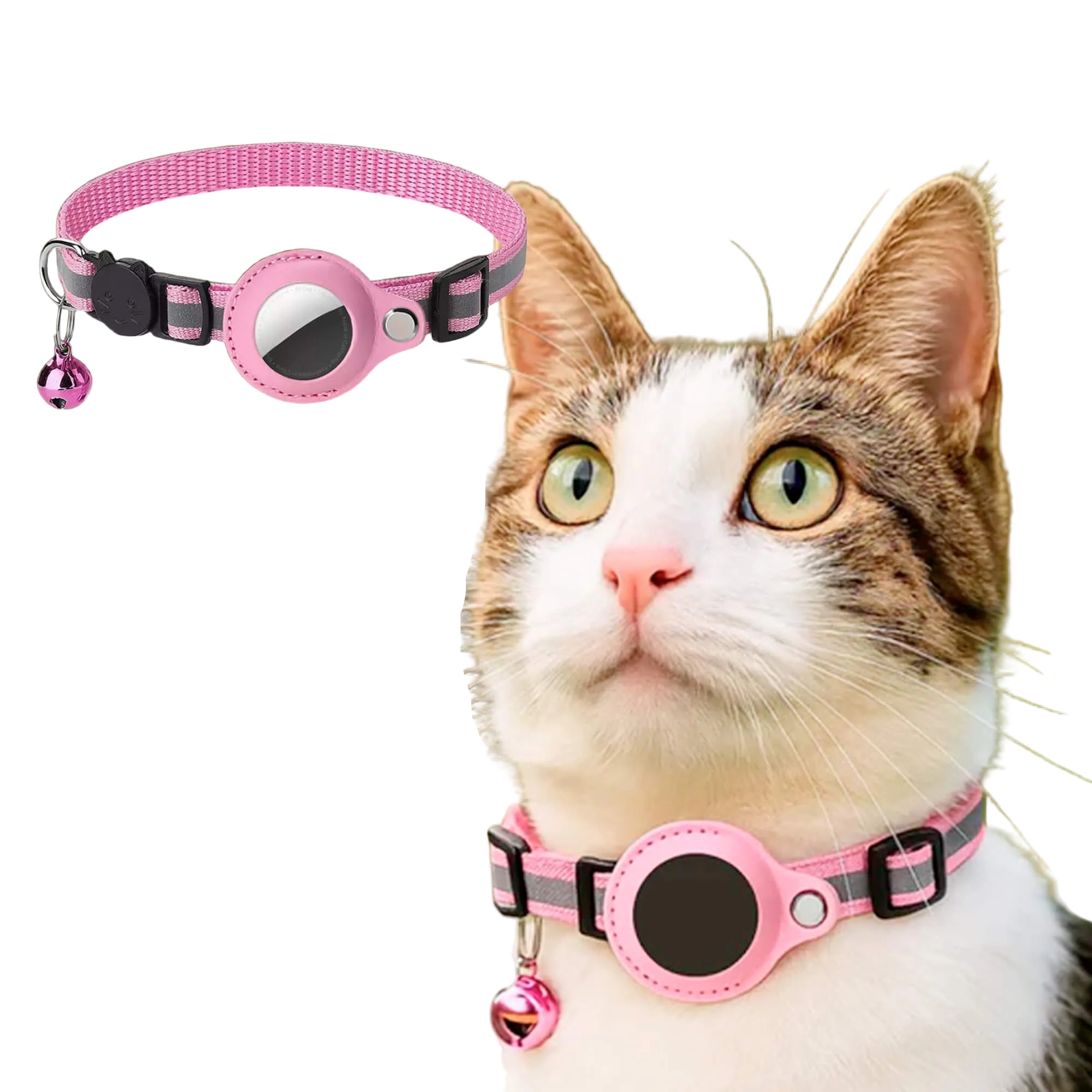 Adjustable GPS Cat Collar with Reflective Safety Closure