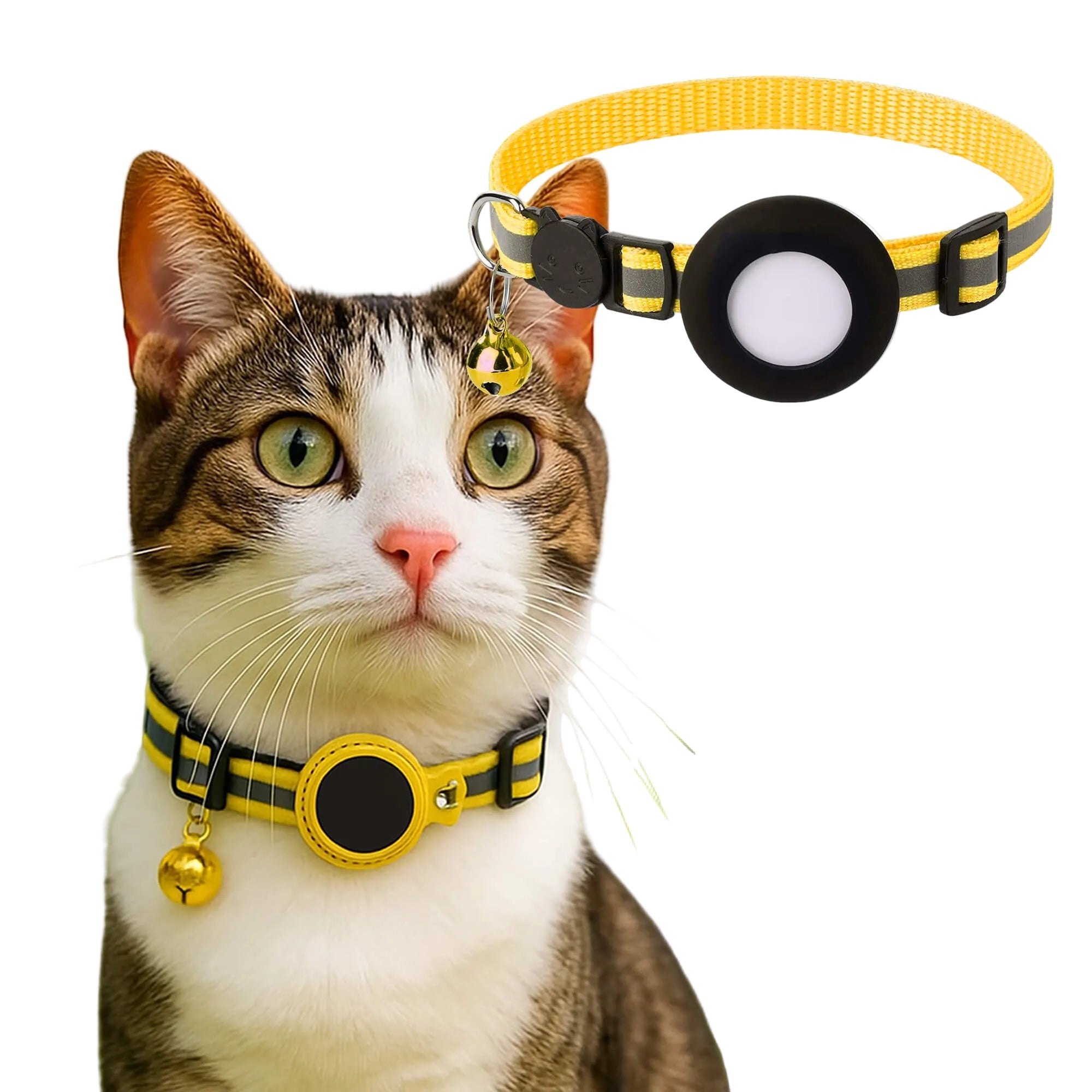 Adjustable GPS Cat Collar with Reflective Safety Closure