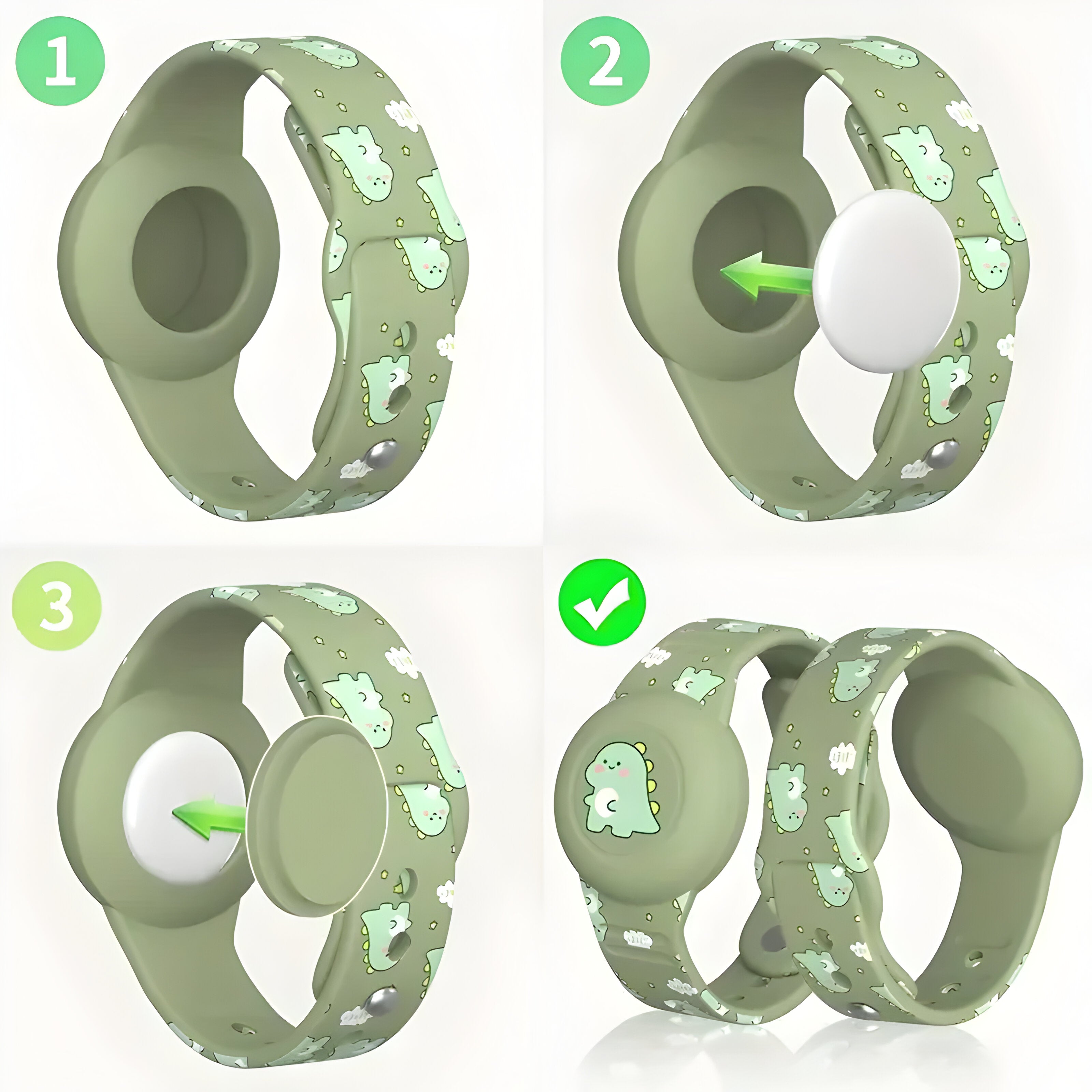 Adjustable Silicone Bracelet with GPS Tracking for Kids