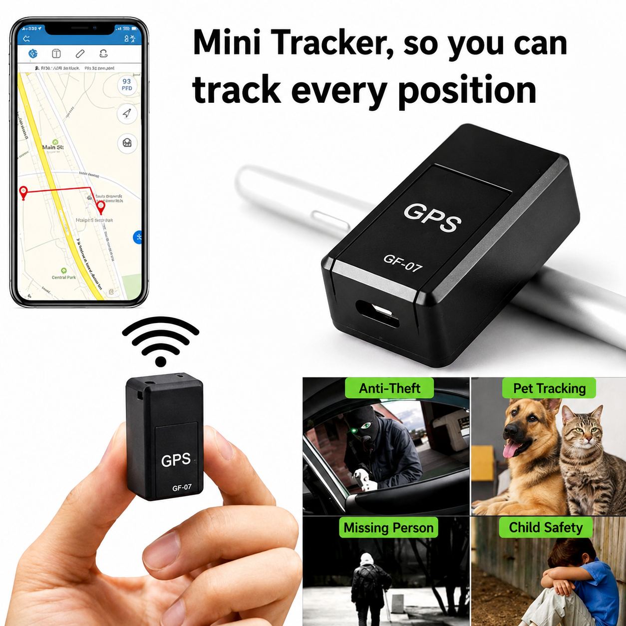 Mini GPS Vehicle Tracker | No Subscription Required