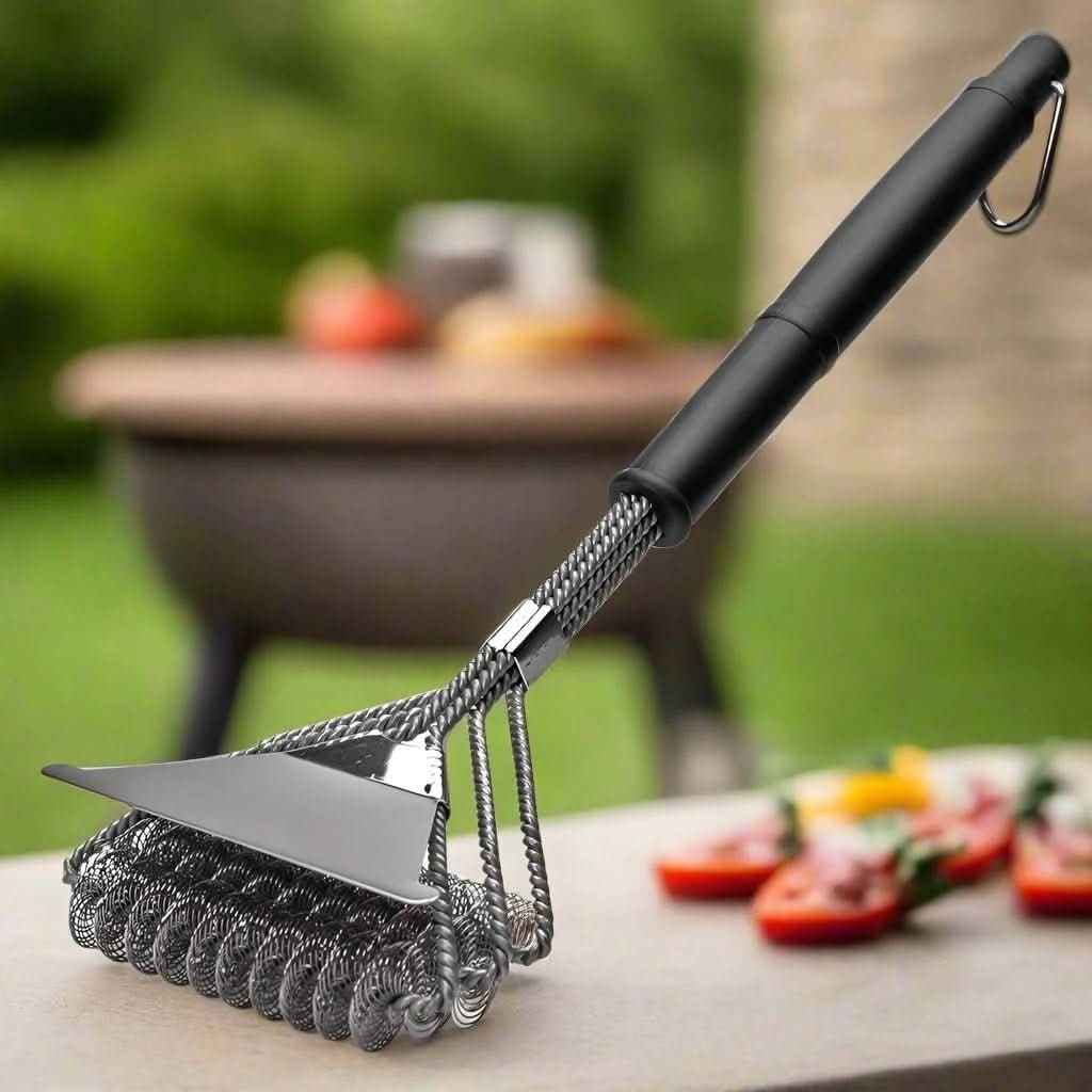 Stainless Steel Grill Brush for Safe Barbecue Cleaning