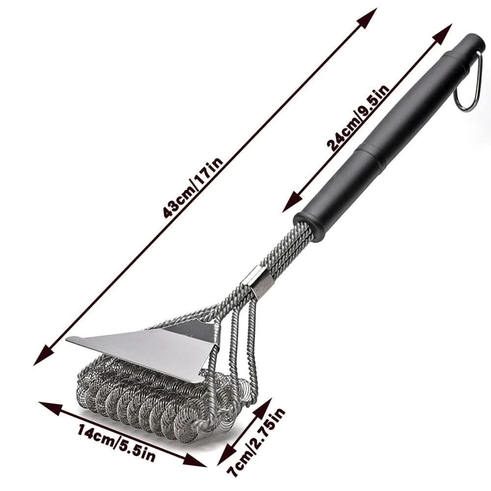 Stainless Steel Grill Brush for Safe Barbecue Cleaning