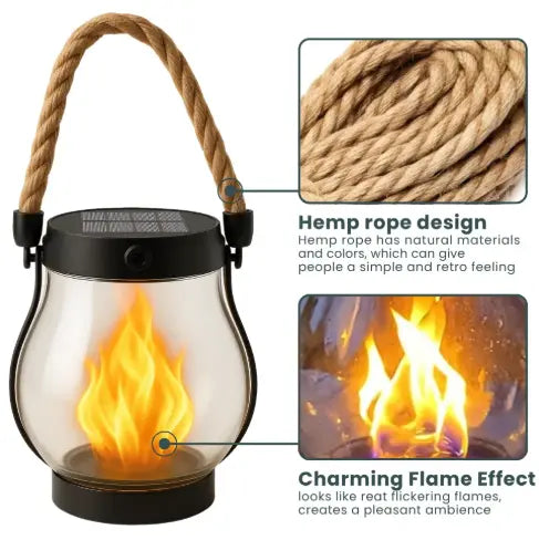 Solar Torch | Weatherproof | Automatic at Dusk | Garden Lantern