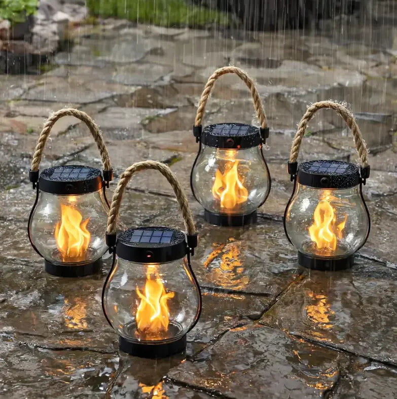 Solar Torch | Weatherproof | Automatic at Dusk | Garden Lantern