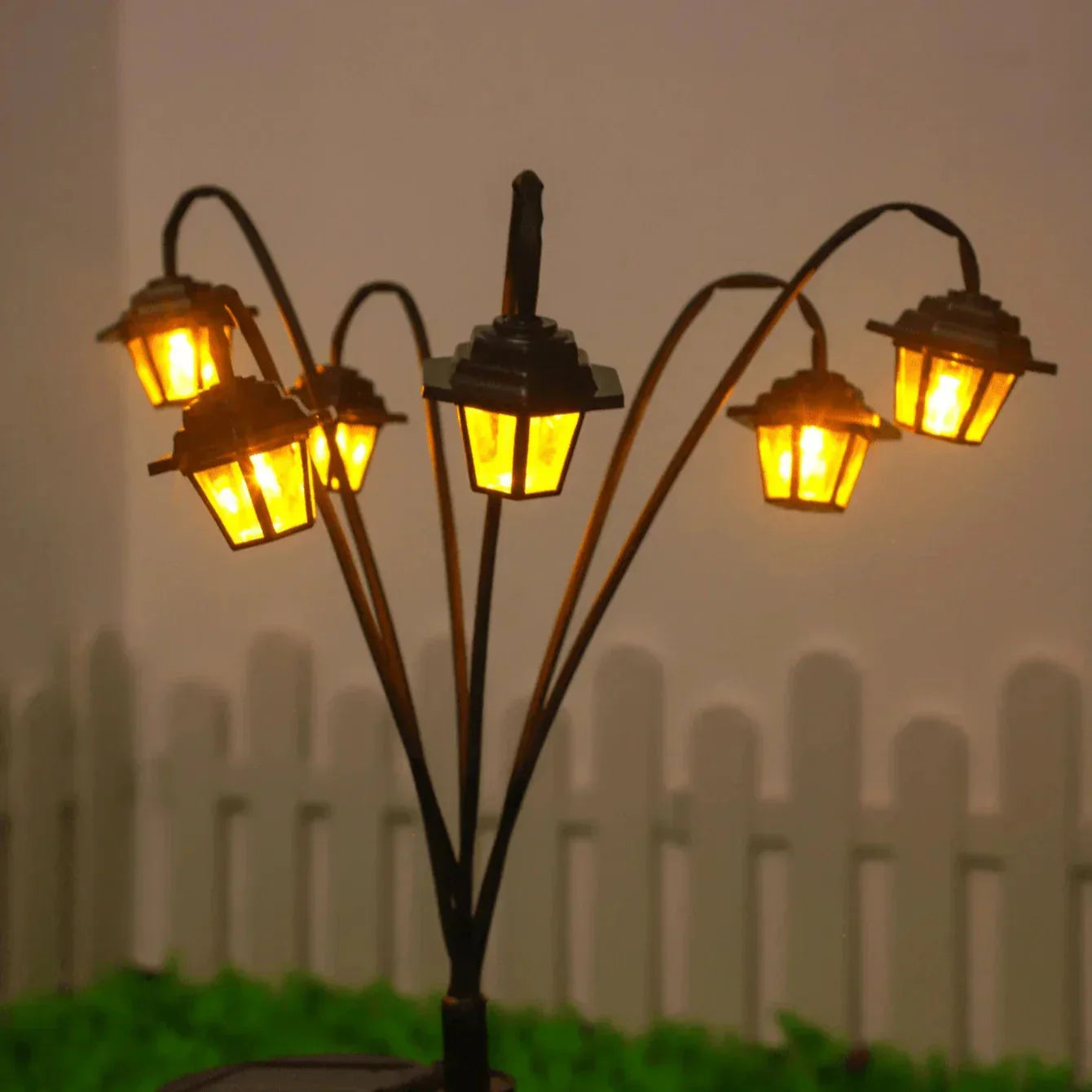 Garden Lantern with Automatic Dusk Sensor - Weatherproof Outdoor Light