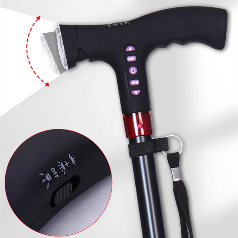 Adjustable Walking Stick with Fall Alarm