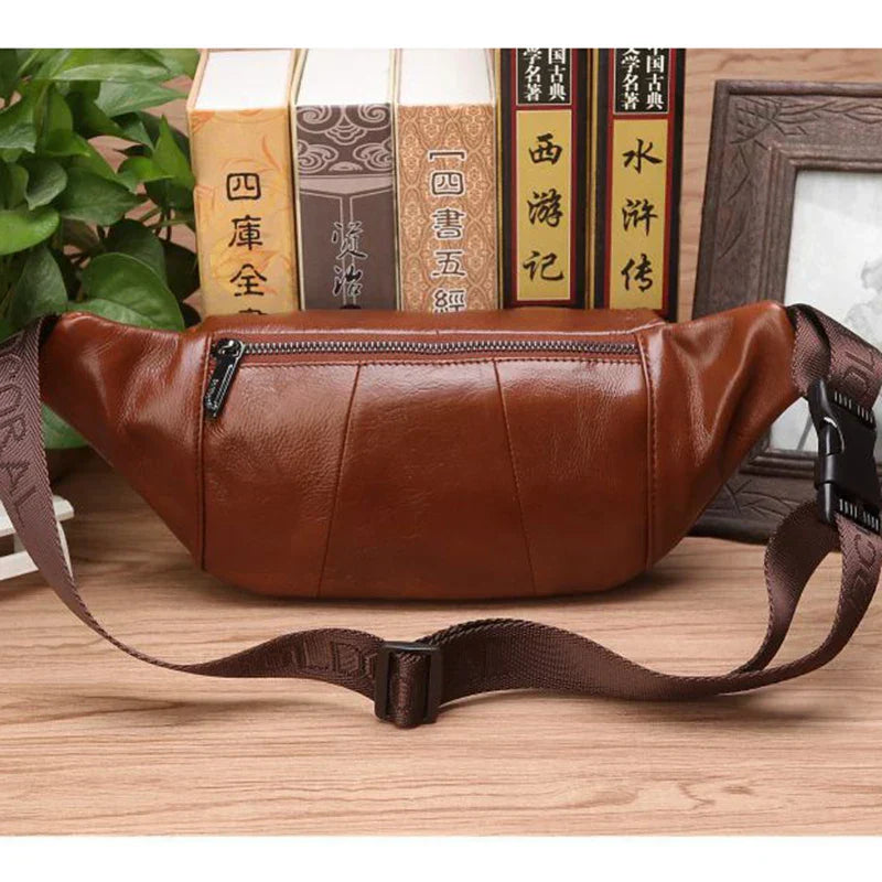 Stylish Genuine Leather Crossbody Bag for Men with Ample Storage