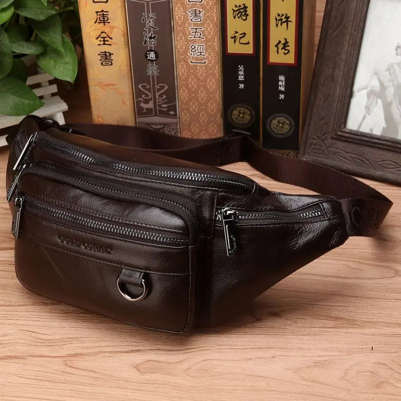 Stylish Genuine Leather Crossbody Bag for Men with Ample Storage