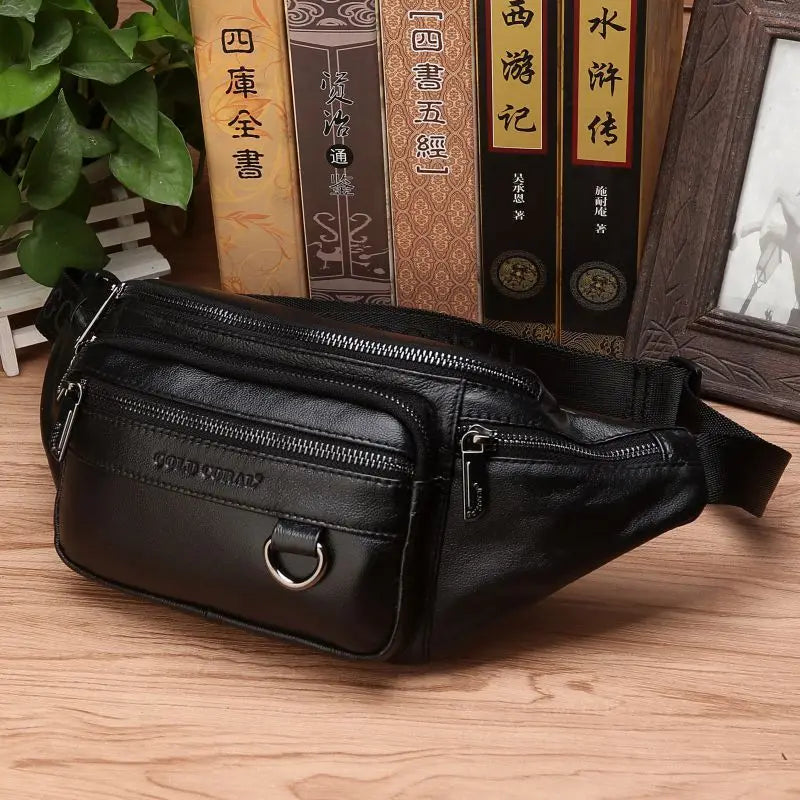 Stylish Genuine Leather Crossbody Bag for Men with Ample Storage