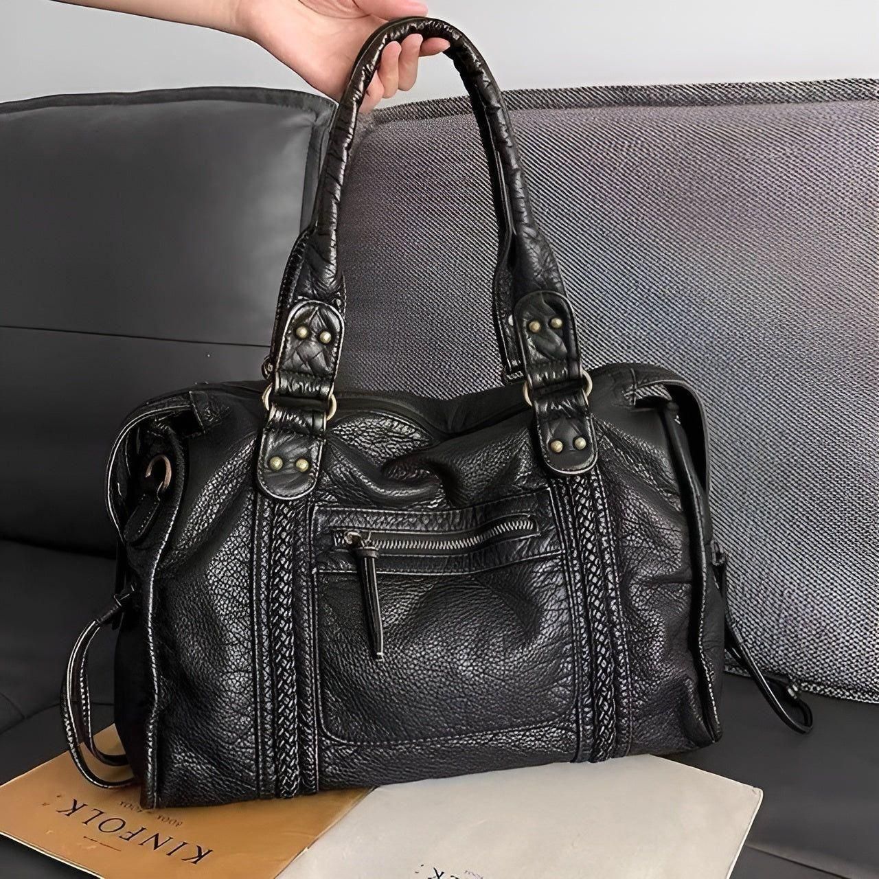 Chic Leather Satchel for Effortless Daily Style