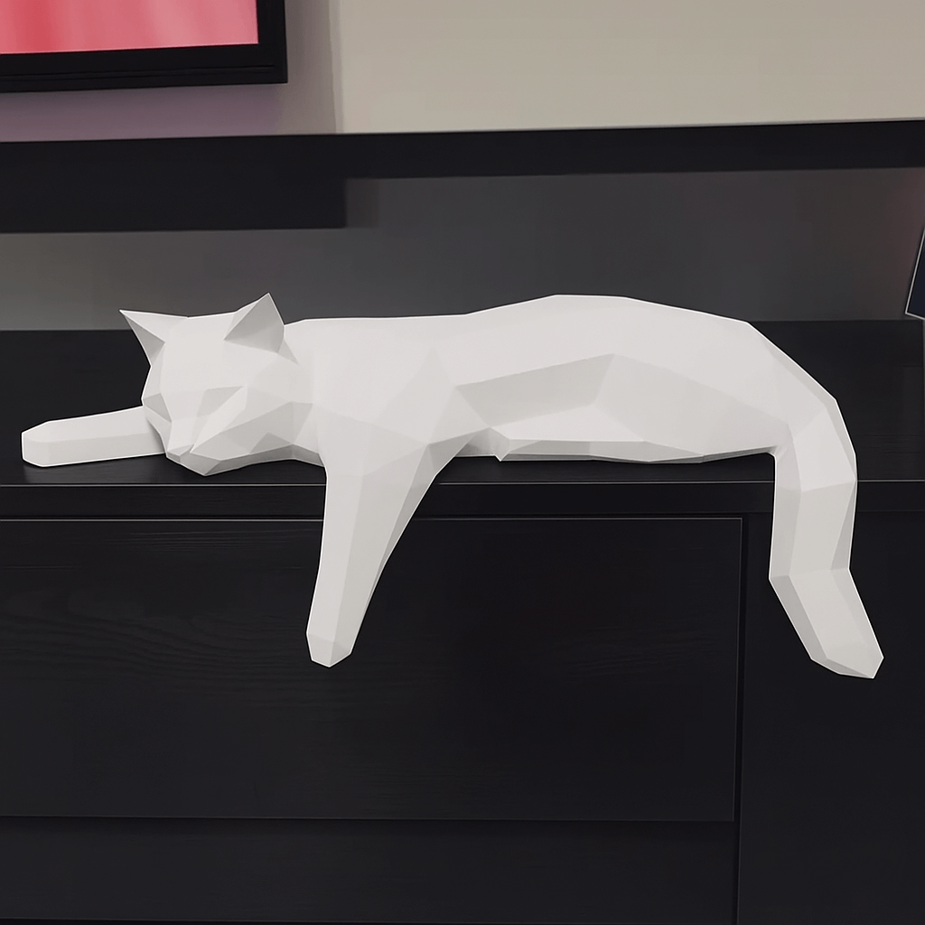 Chic Feline Art Piece for Modern Home Elegance