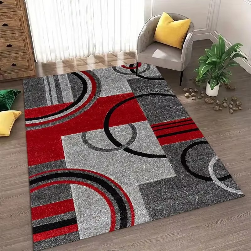 Stylish Geometric Indoor Rug - Washable & Non-Slip