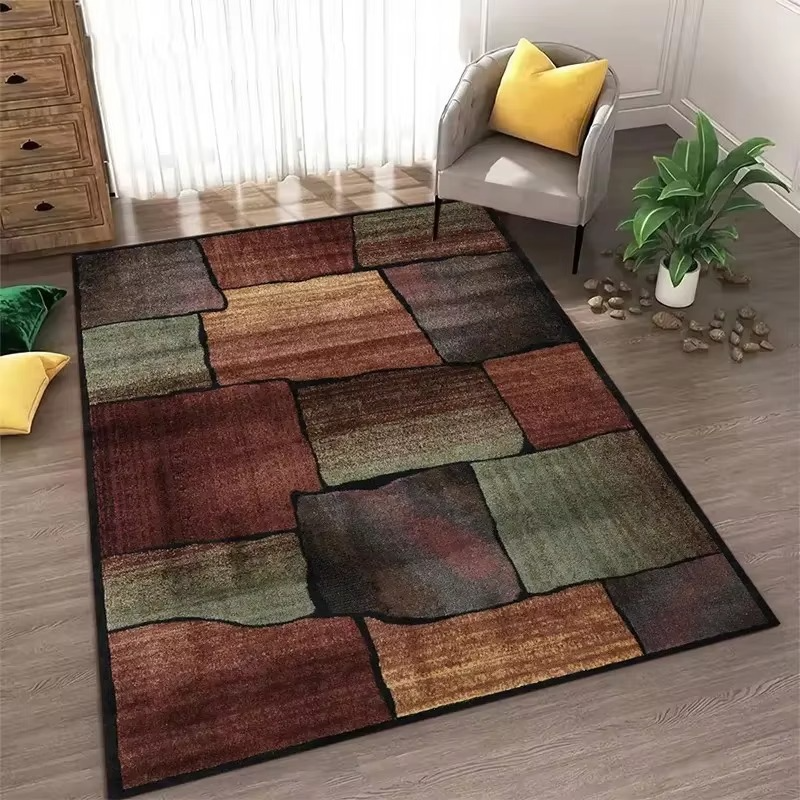 Stylish Geometric Indoor Rug - Washable & Non-Slip