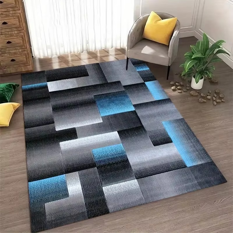 Stylish Geometric Indoor Rug - Washable & Non-Slip