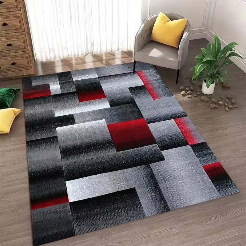 Stylish Geometric Indoor Rug - Washable & Non-Slip