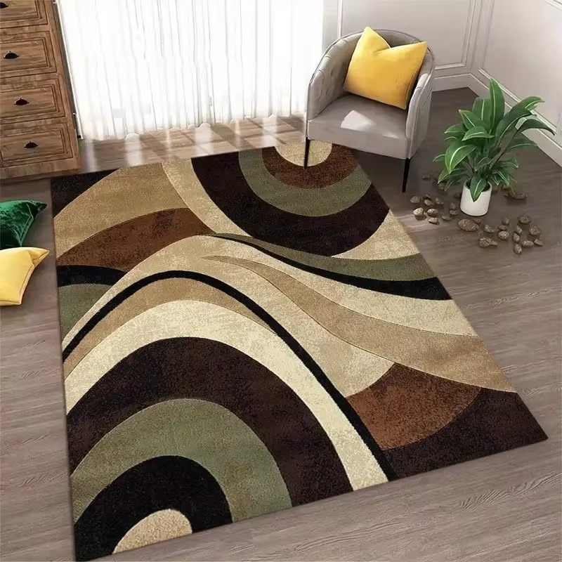 Stylish Geometric Indoor Rug - Washable & Non-Slip