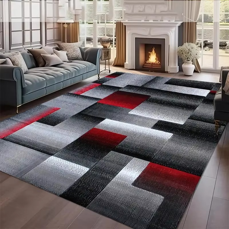 Stylish Geometric Indoor Rug - Washable & Non-Slip