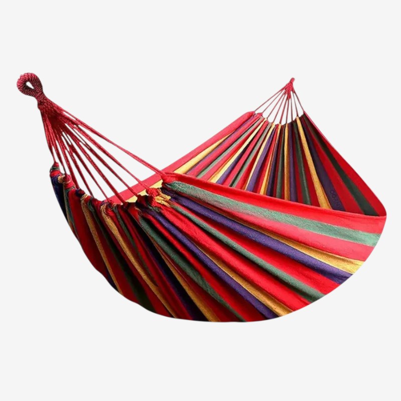 Striped Hammock | Quick Setup | Non-Slip | Lounge Fold
