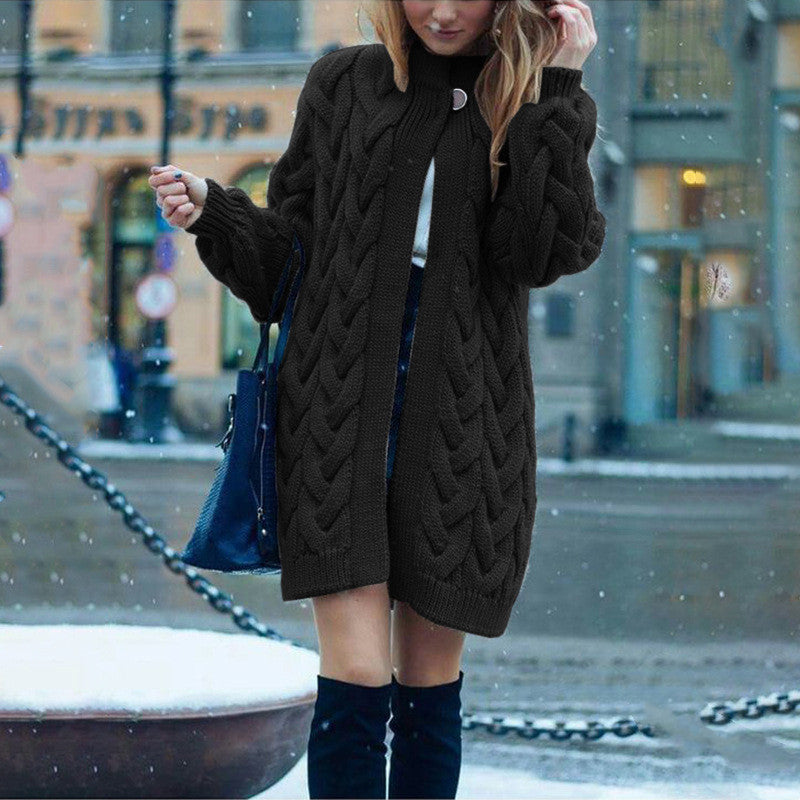 Loose-Fit Long Cardigan Sweater