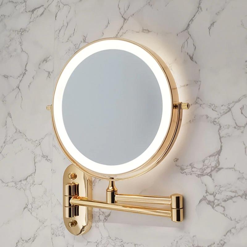 RadiantGlow LED Vanity Mirror – Magnifying Touch Light with 360° Flexibility