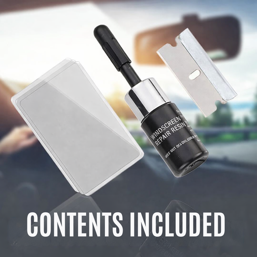 Windshield Repair Kit | Nearly Invisible Sealing for Glass Repair