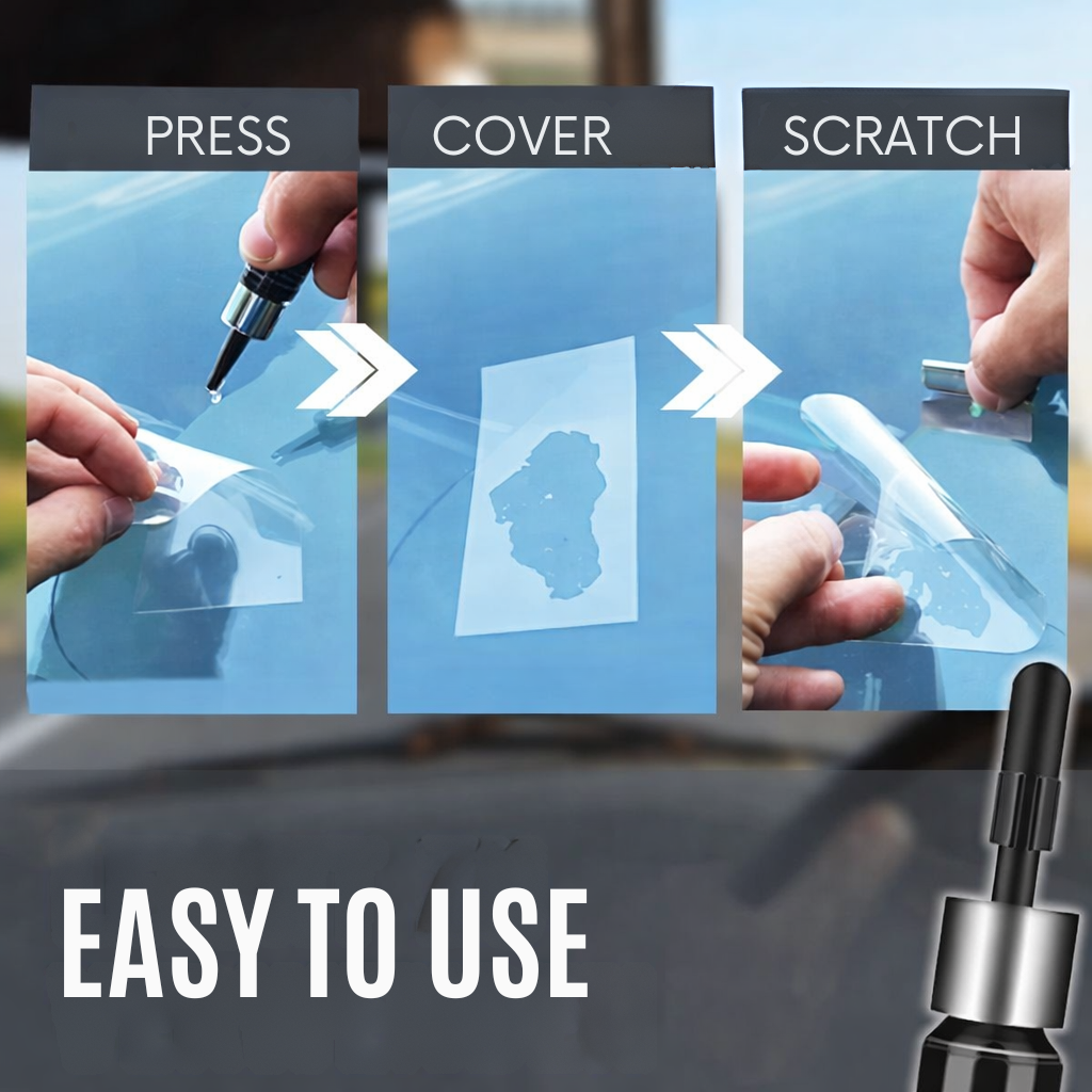 Windshield Repair Kit | Nearly Invisible Sealing for Glass Repair